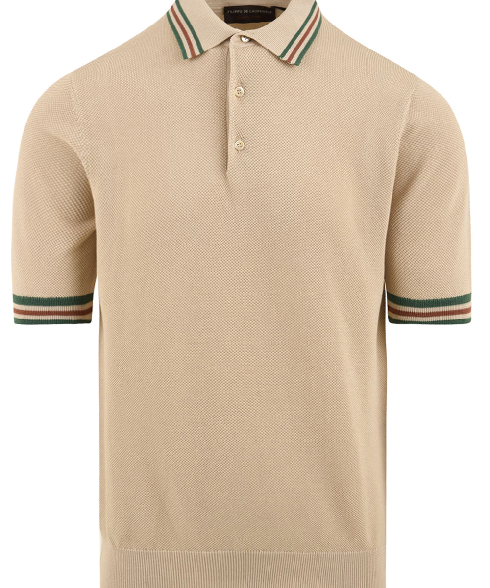 Polo cotone FILIPPO DE LAURENTIIS Uomo - Beige