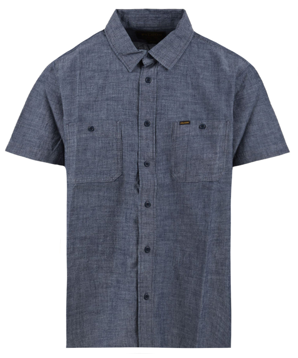 Camicia Embroidered Chambray FILSON Uomo - Blue