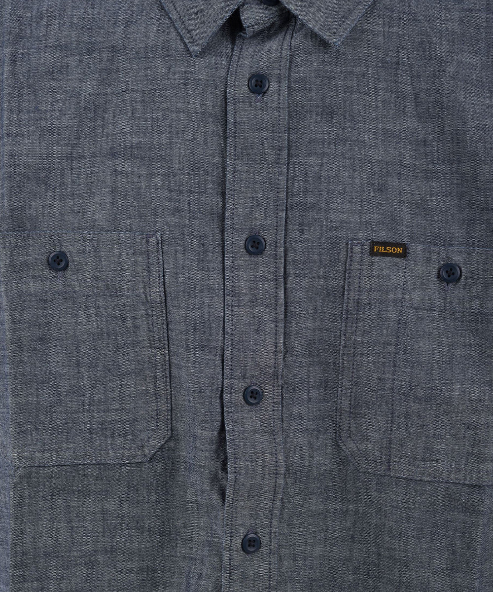 Camicia Embroidered Chambray FILSON Uomo - Blue