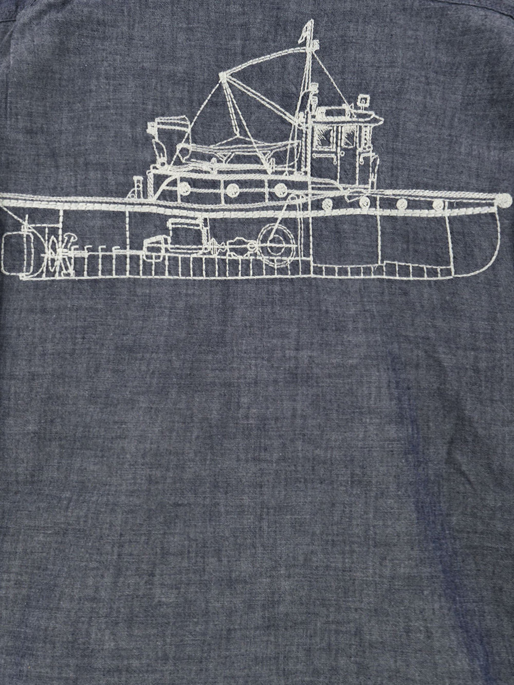 Camicia Embroidered Chambray FILSON Uomo - Blue