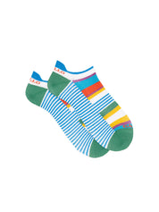 Calze fantasmino sneaker GALLO Uomo - Bianco/Turchese