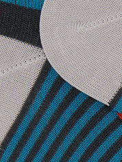Calze fantasmino sneaker cotone righe GALLO Uomo - Multicolore
