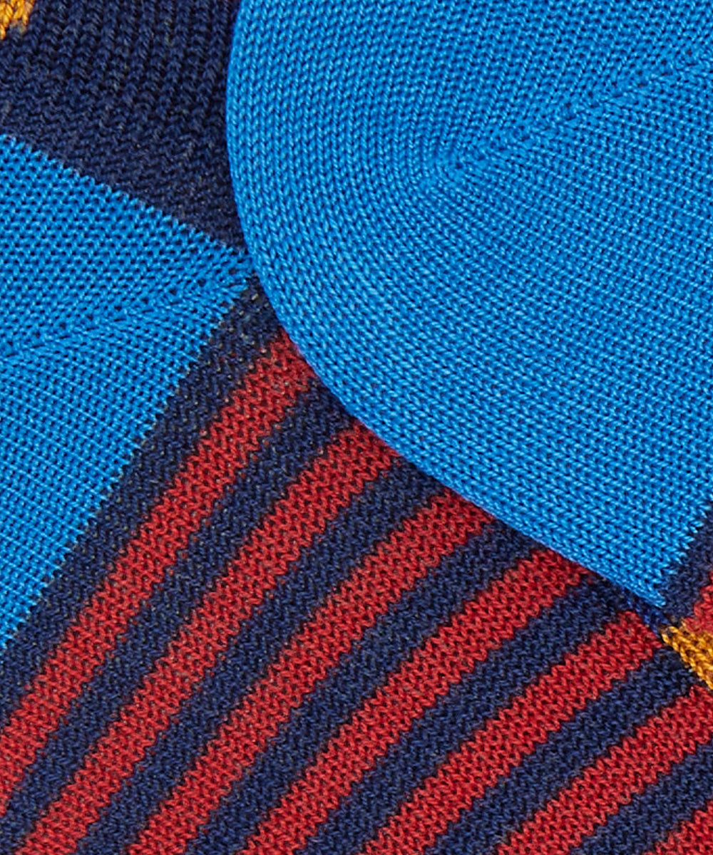Calze fantasmino sneaker cotone righe GALLO Uomo - Multicolore
