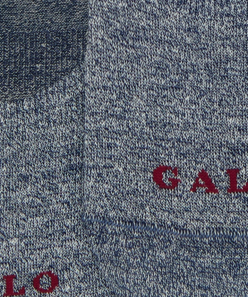 Calze soletta lino e cotone GALLO Unisex - Blue