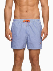 Costume Boxer Seersucker GALLO Uomo - Blue