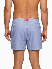 Costume Boxer Seersucker GALLO Uomo - Blue