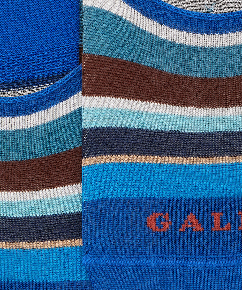 Calze soletta a righe GALLO Unisex - Blue