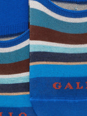 Calze soletta a righe GALLO Unisex - Blue