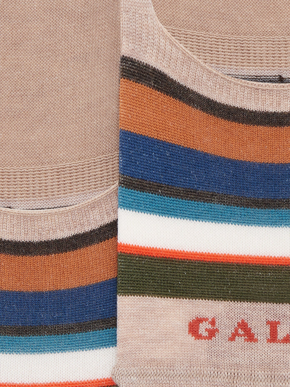 Calze soletta a righe GALLO Unisex - Beige