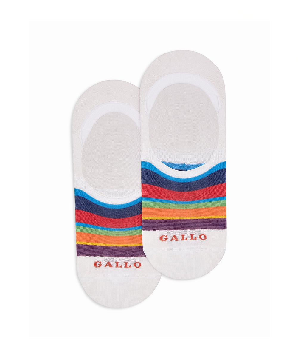Calze soletta a righe GALLO Unisex - Bianco
