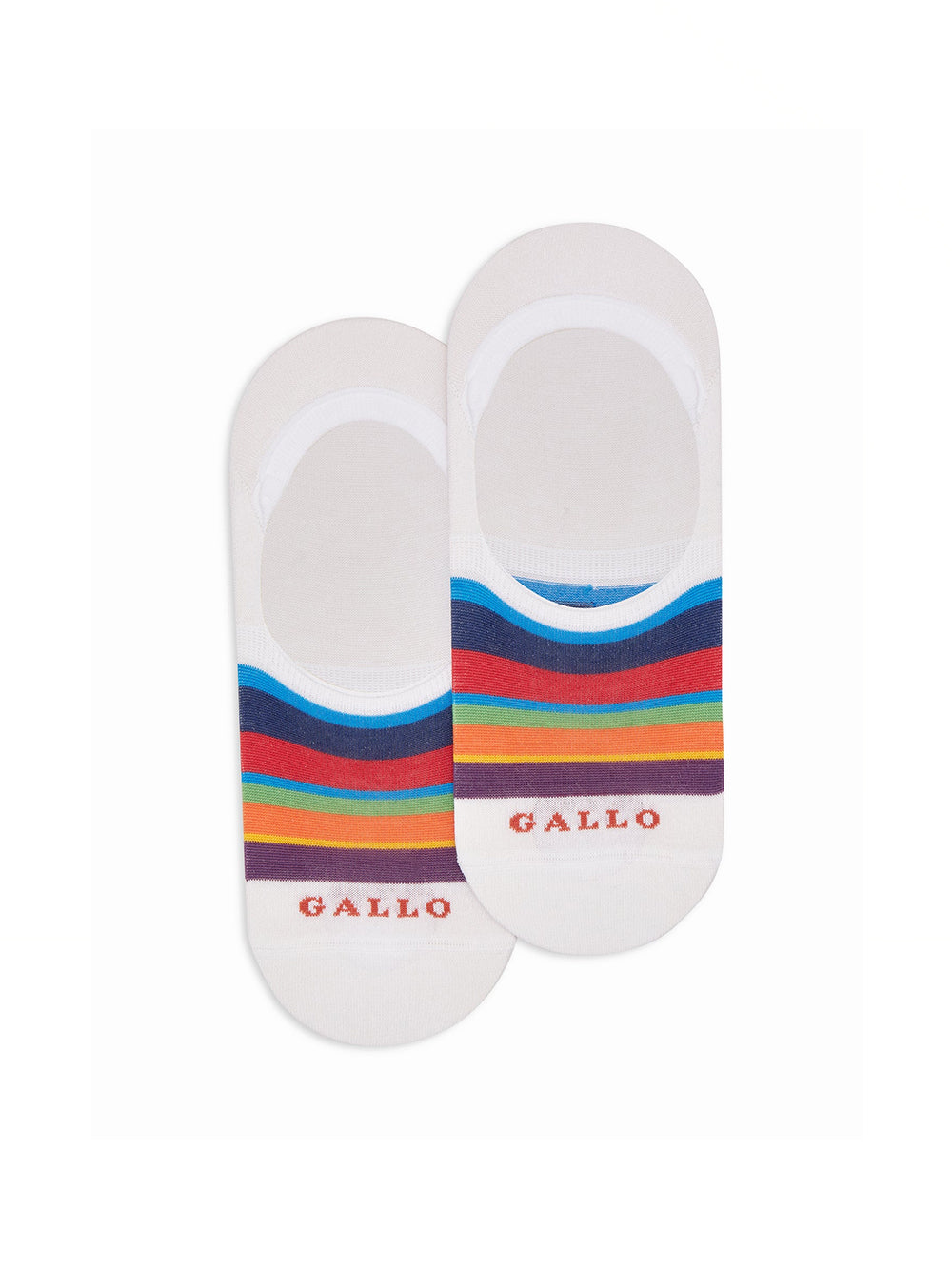 Calze soletta a righe GALLO Unisex - Bianco