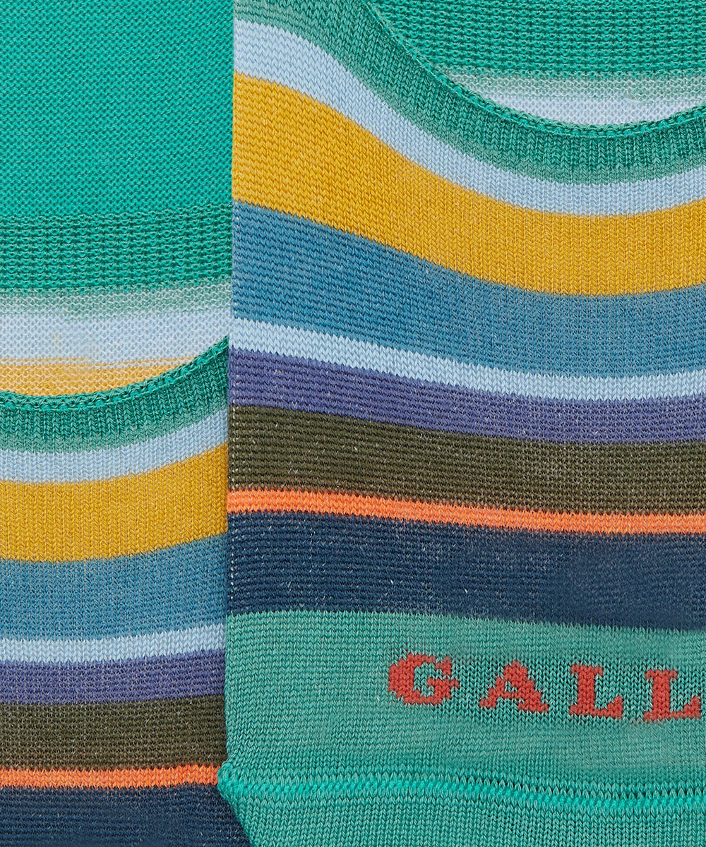 Calze soletta a righe GALLO Unisex - Verde