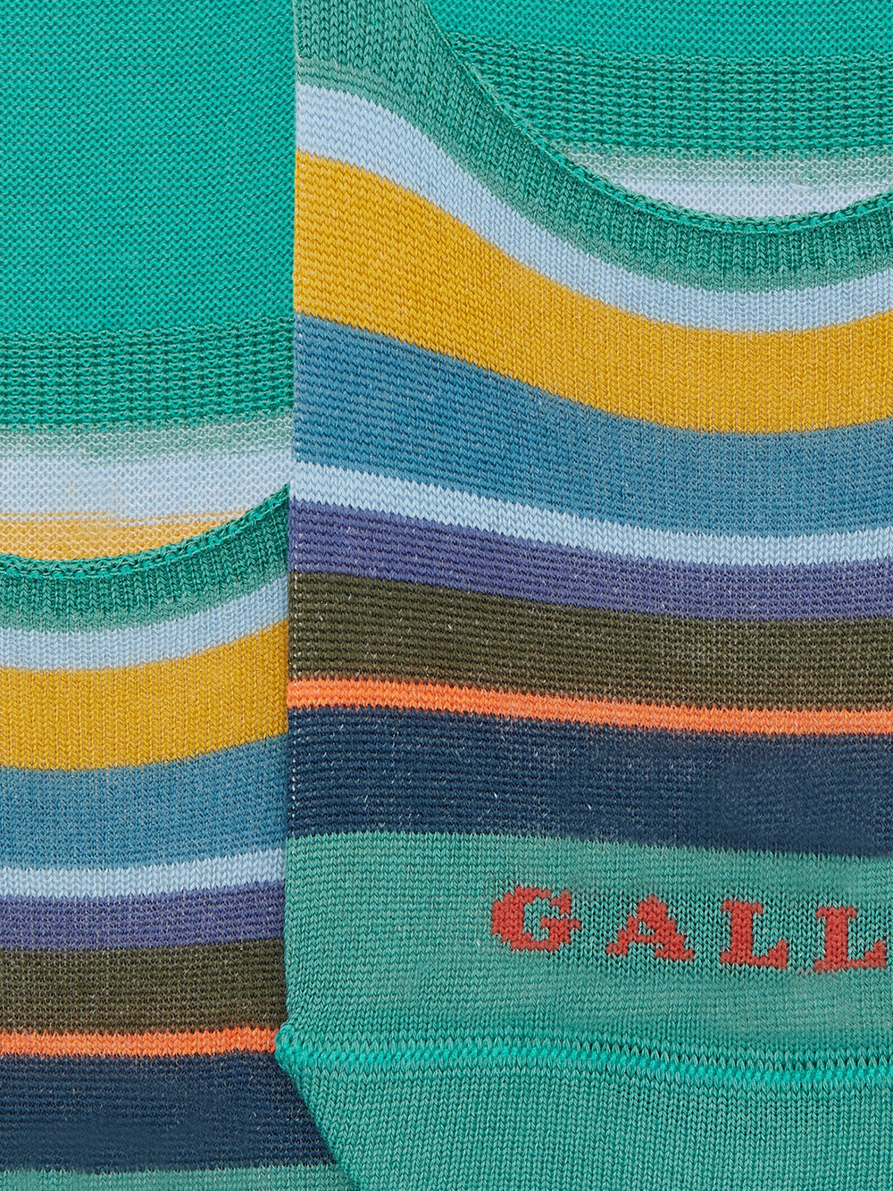 Calze soletta a righe GALLO Unisex - Verde