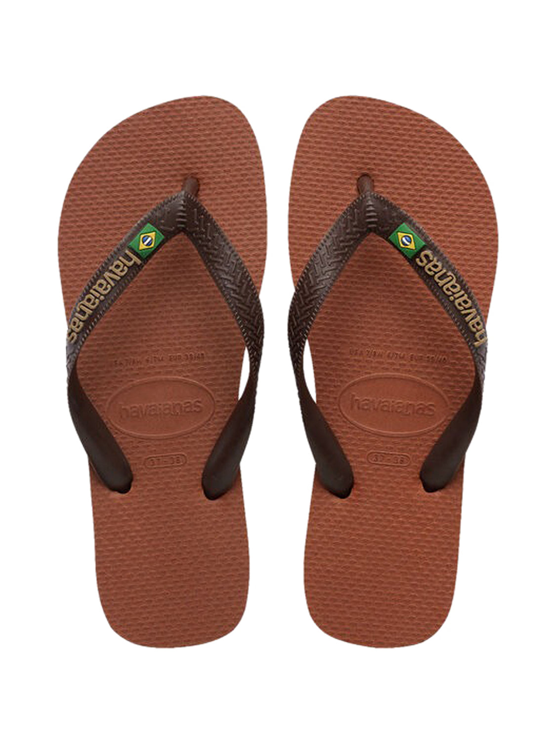 Infradito Brasil Logo HAVAIANAS Unisex - Marrone