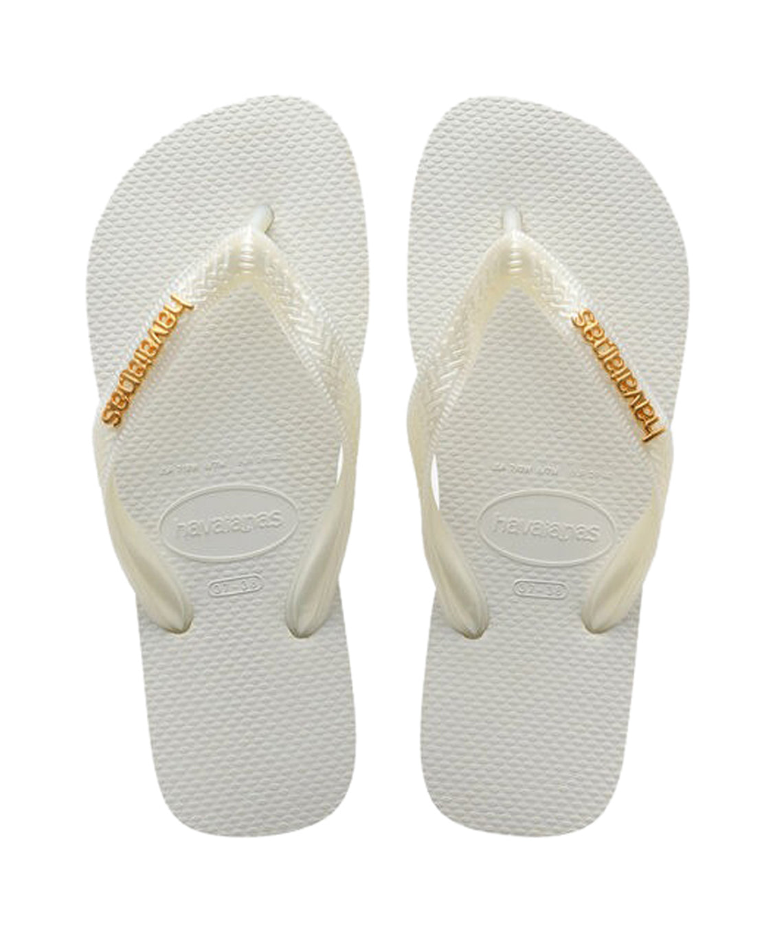 Infradito Top Logo Metallic HAVAIANAS Donna - Bianco