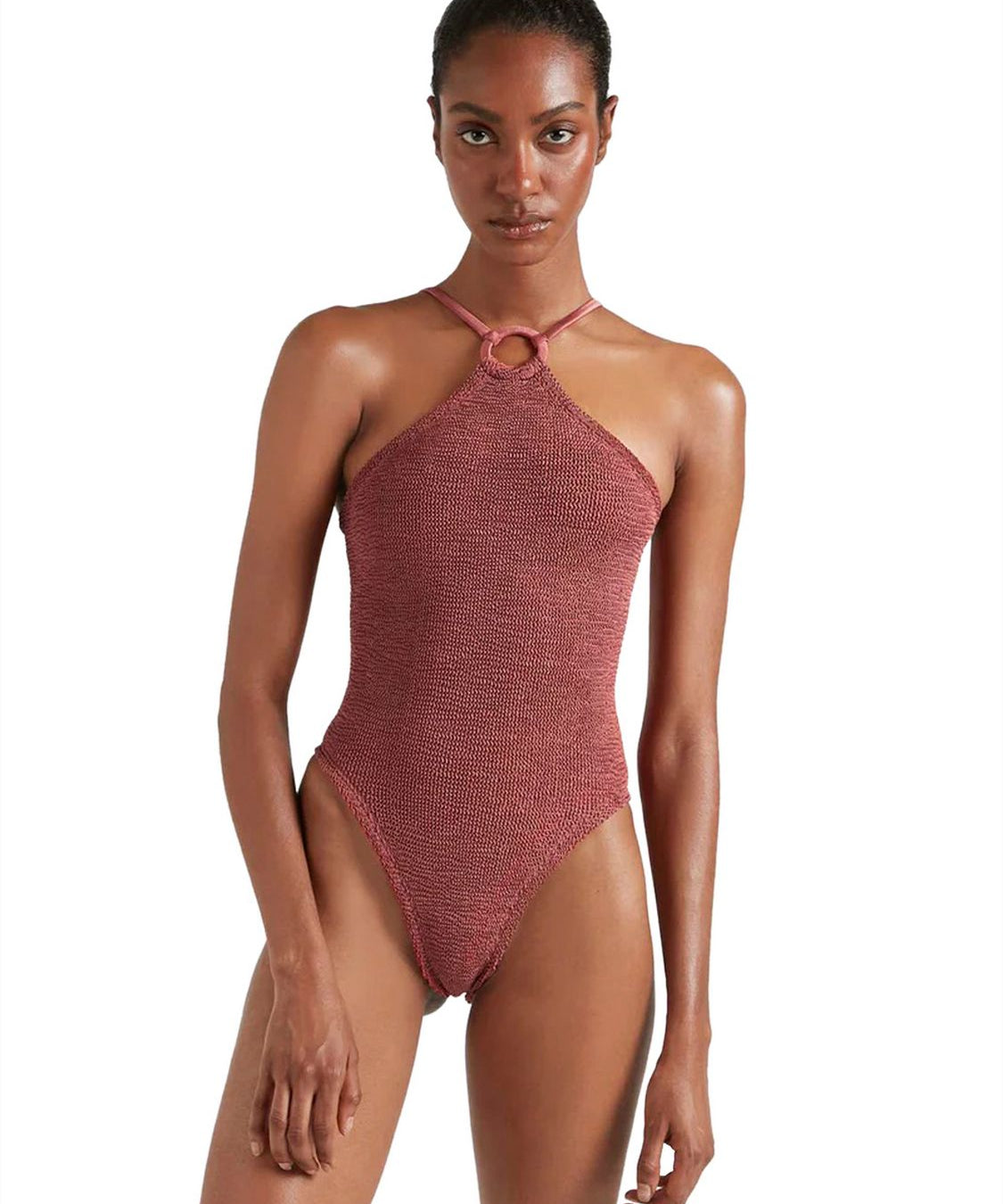 Costume intero Jasmine Covered Hoop HUNZA G Donna - Rosso