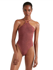Costume intero Jasmine Covered Hoop HUNZA G Donna - Rosso