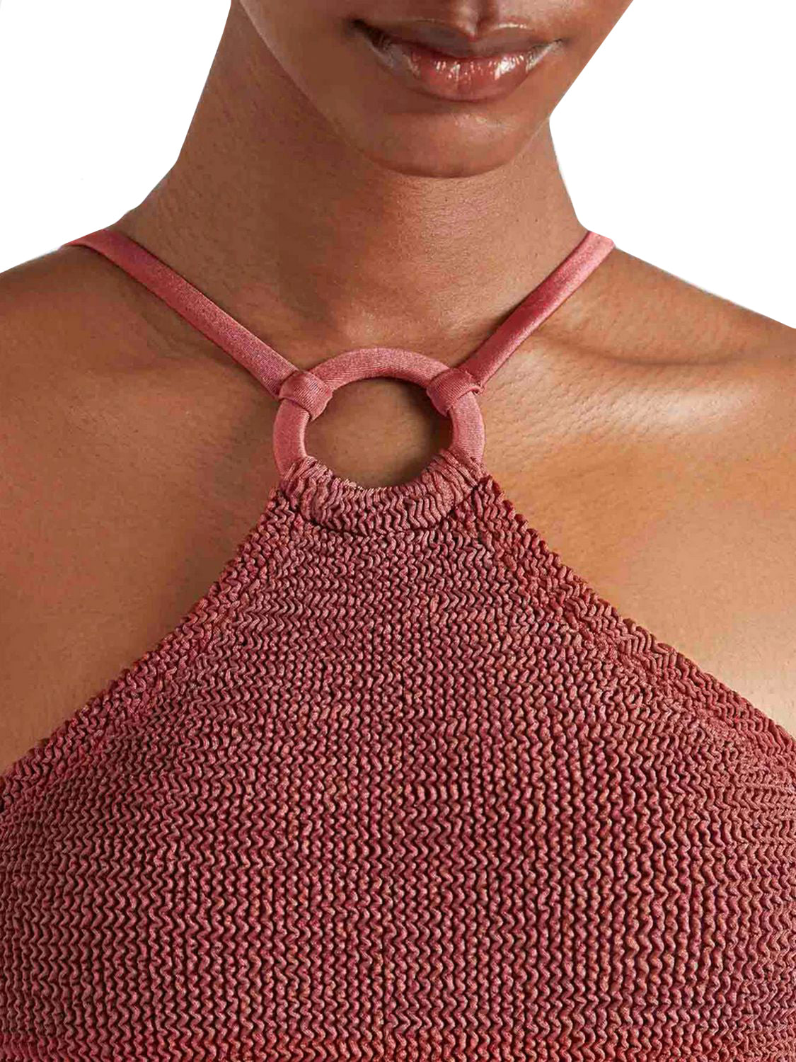 Costume intero Jasmine Covered Hoop HUNZA G Donna - Rosso