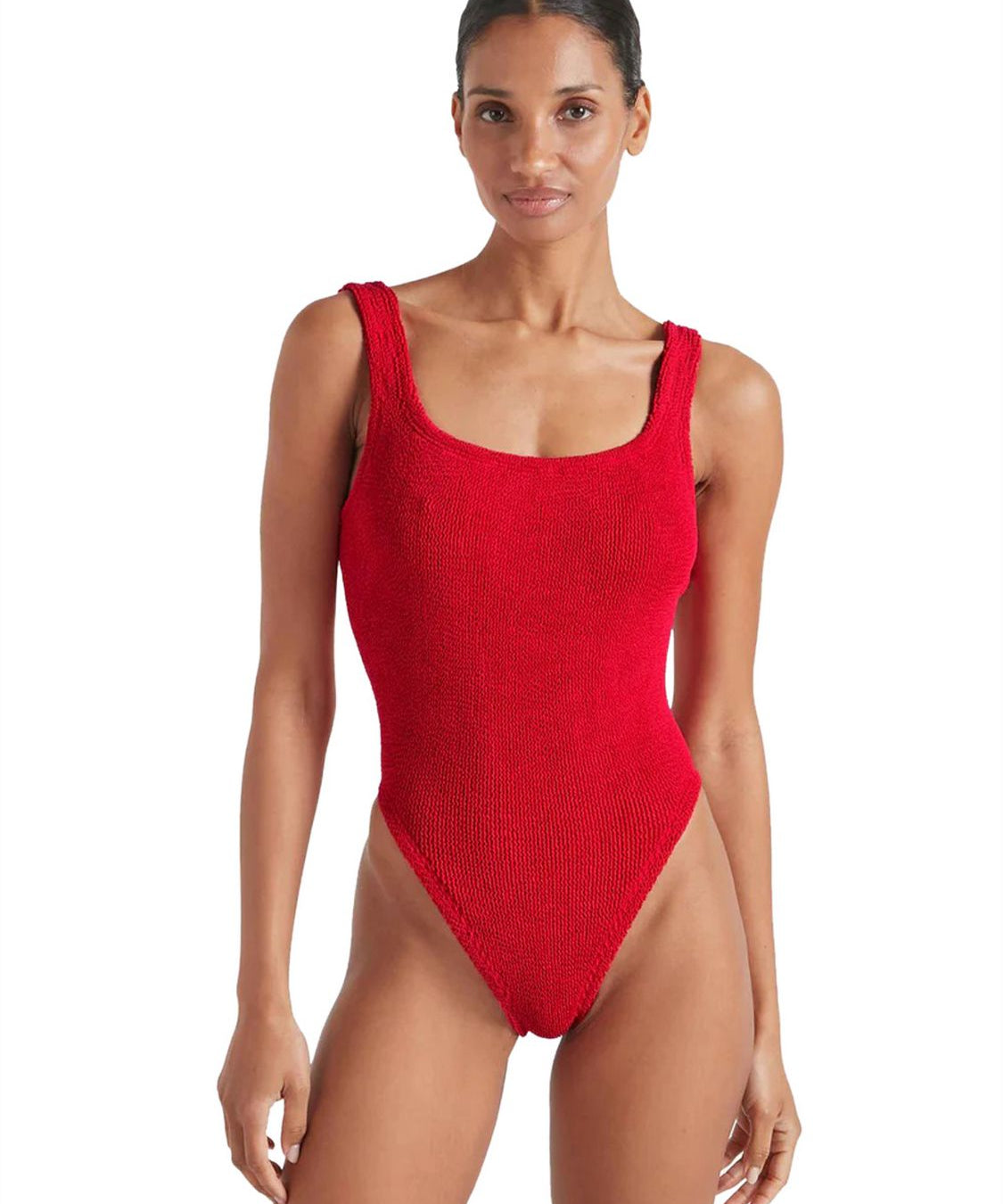 Costume intero Square Neck Swim HUNZA G Donna - Rosso