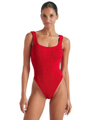 Costume intero Square Neck Swim HUNZA G Donna - Rosso