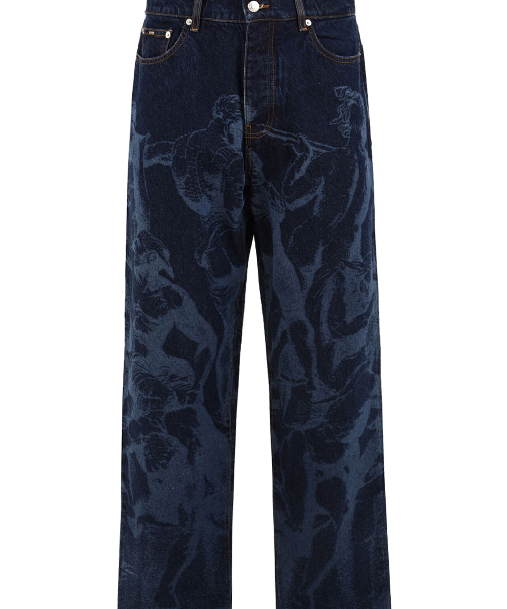 Jeans Battle laser baggy denim IUTER Uomo - Blue