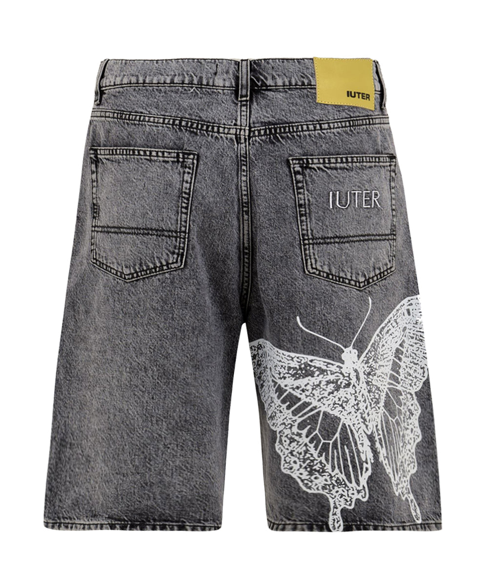 Shorts Butterfly loose denim IUTER Uomo - Grigio