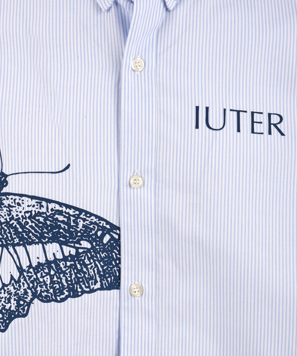 Camicia Butterfly stripes double ls IUTER Uomo - Blue