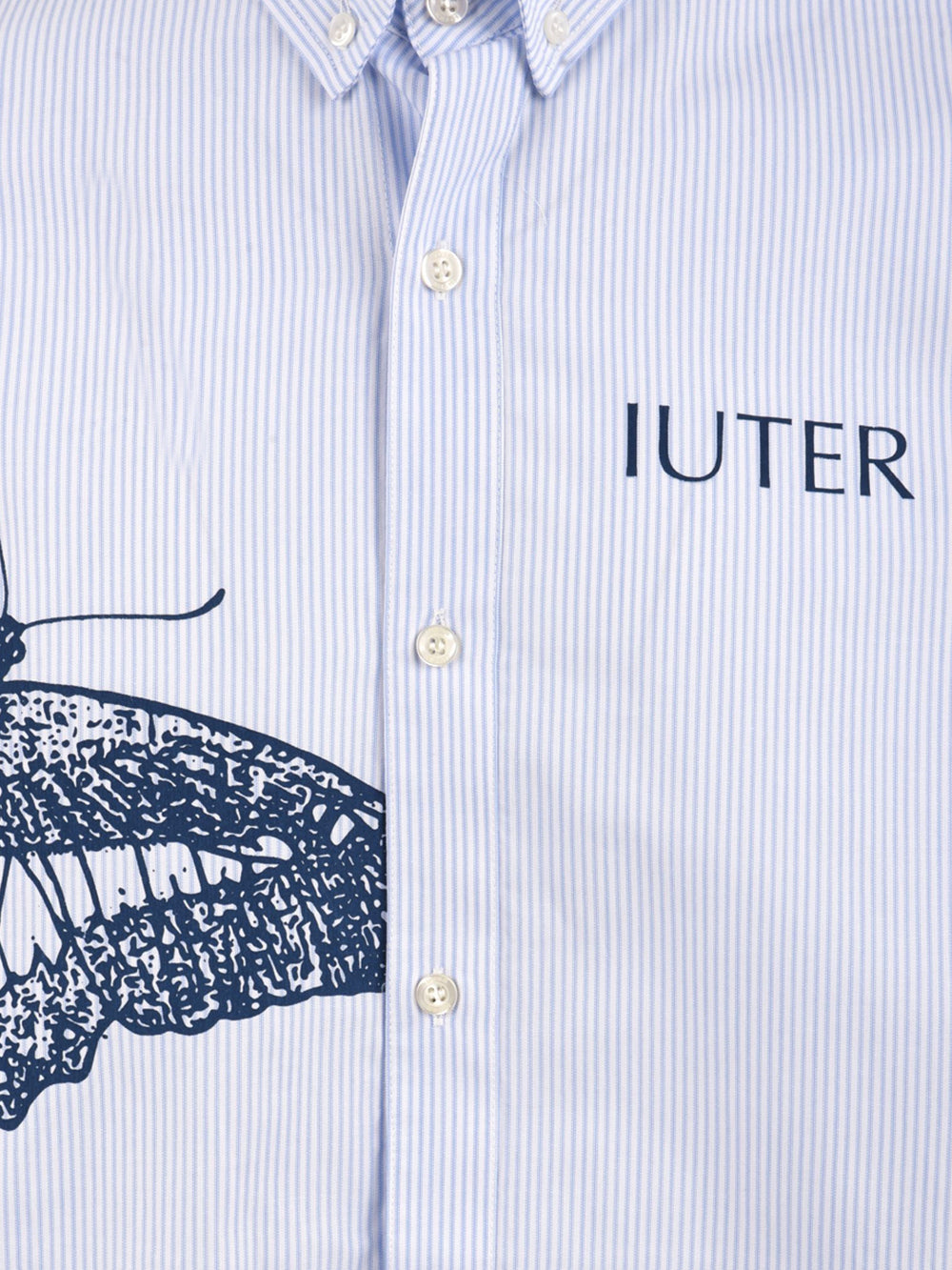 Camicia Butterfly stripes double ls IUTER Uomo - Blue