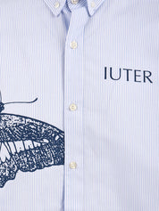 Camicia Butterfly stripes double ls IUTER Uomo - Blue