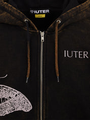 Felpa Butterfly marble zip hoodie IUTER Uomo - Nero