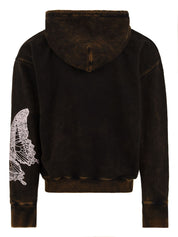 Felpa Butterfly marble zip hoodie IUTER Uomo - Nero