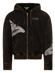 Felpa Butterfly marble zip hoodie IUTER Uomo - Nero