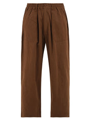 Pantalone One tuck wide fatigue KAPPY Unisex - Marrone