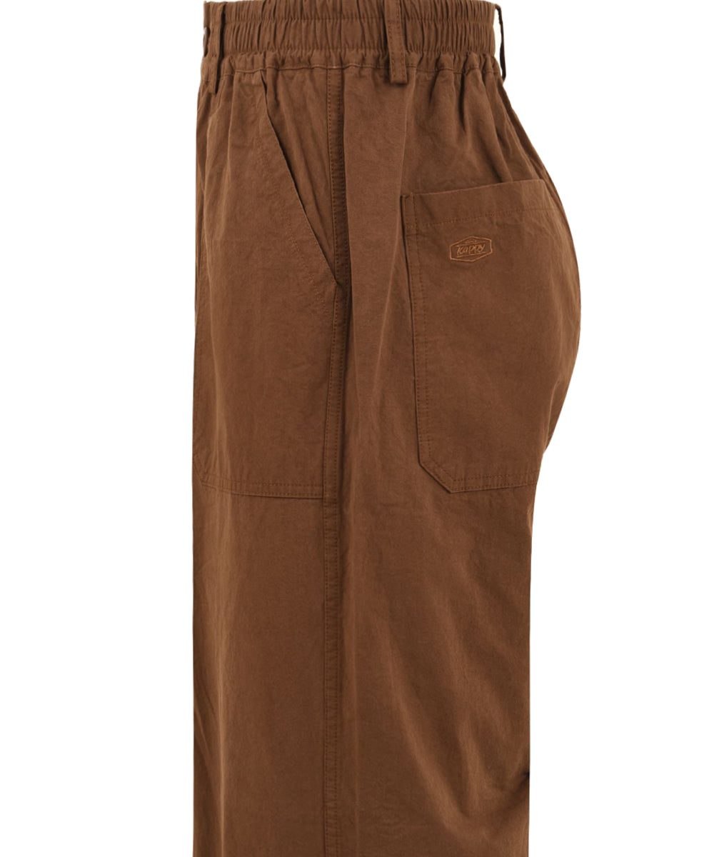 Pantalone One tuck wide fatigue KAPPY Unisex - Marrone