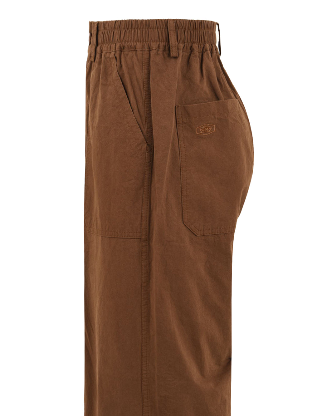 Pantalone One tuck wide fatigue KAPPY Unisex - Marrone