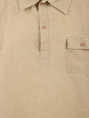 Camicia Pigment henleyneck KAPPY Unisex - Beige