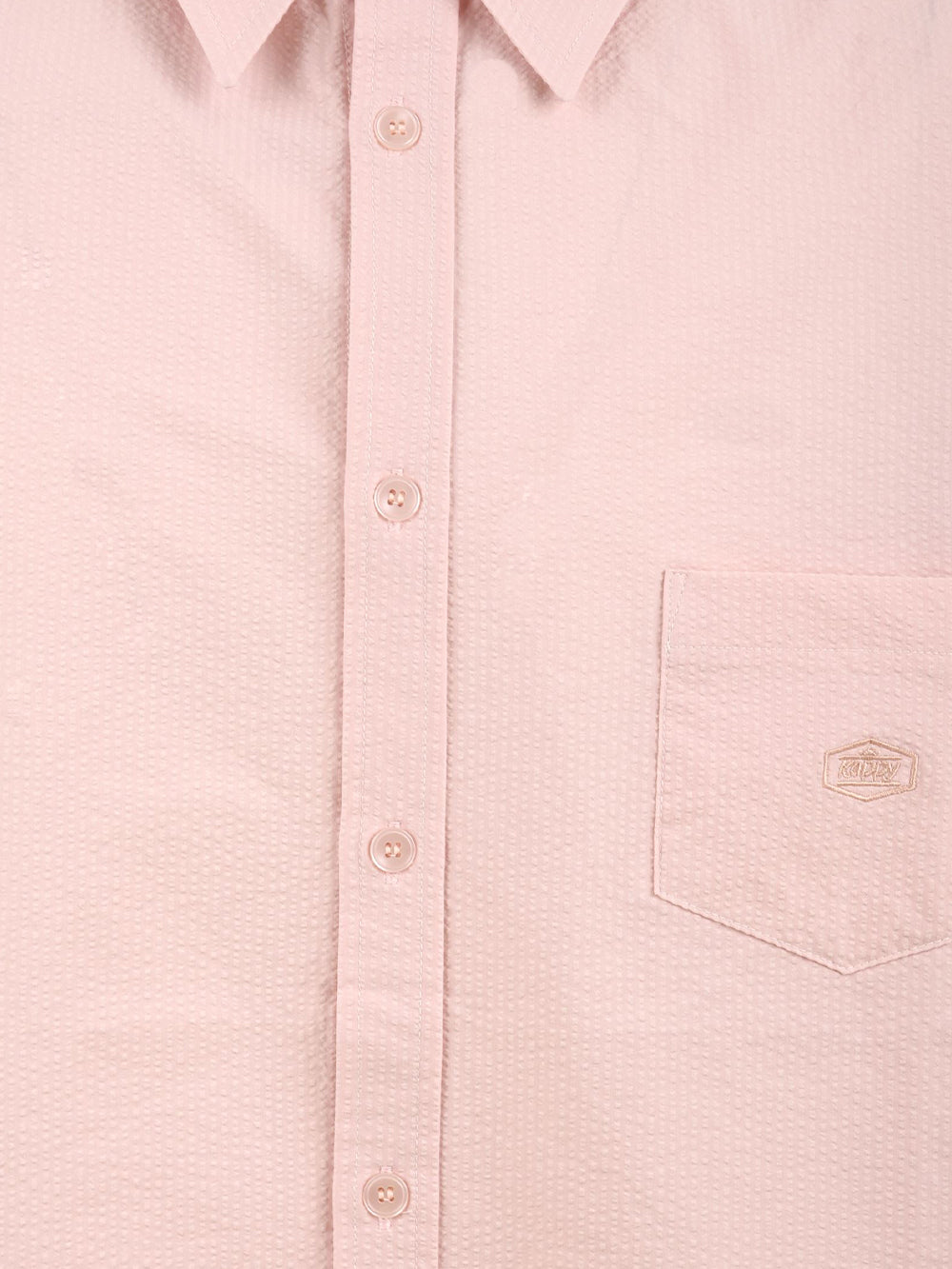 Camicia Relaxed seersucker KAPPY Unisex - Rosa