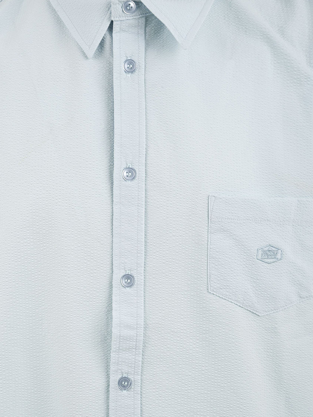 Camicia Relaxed seersucker KAPPY Unisex - Blue