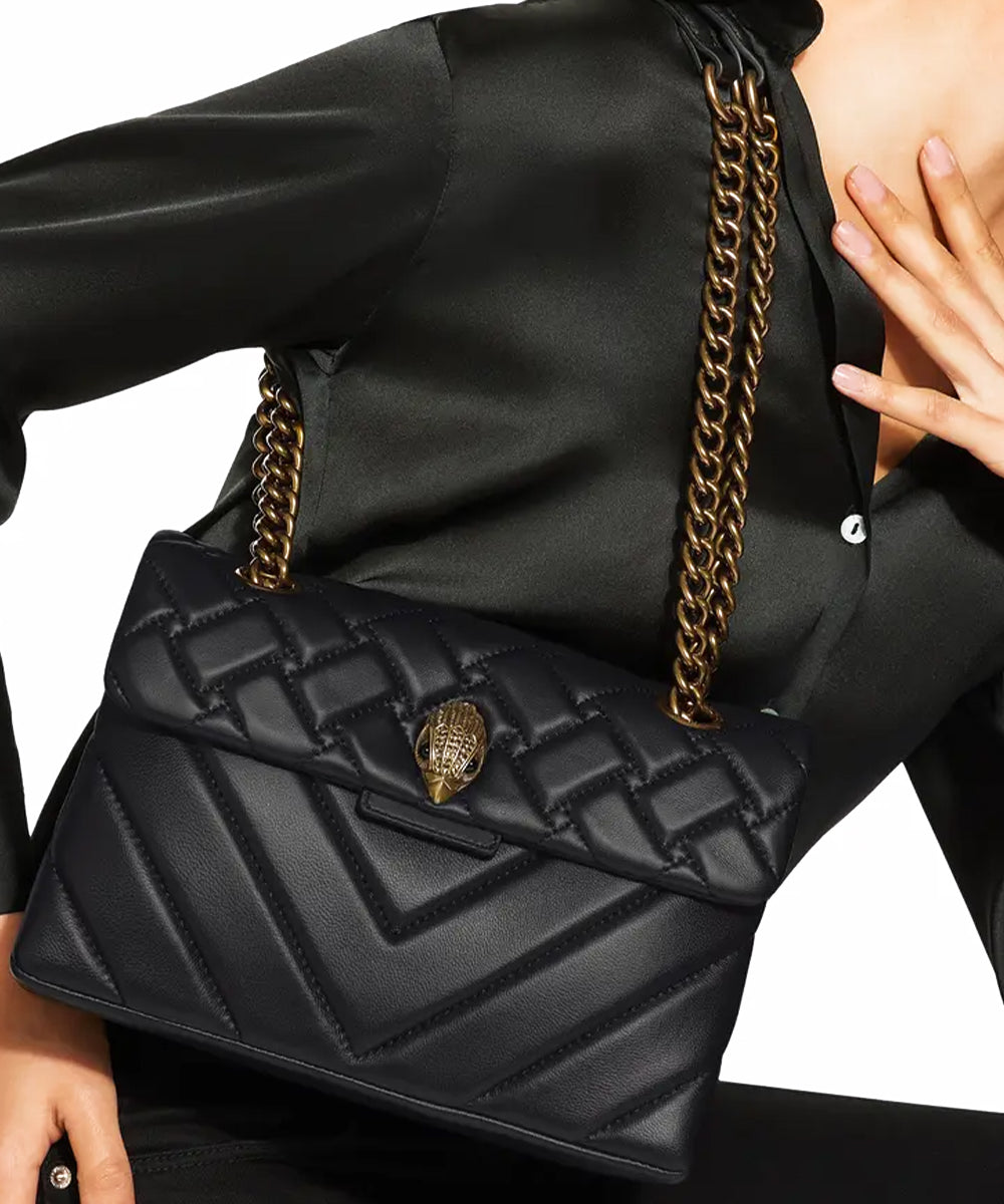Borsa Leather Kensington X KURT GEIGER Donna - Nero
