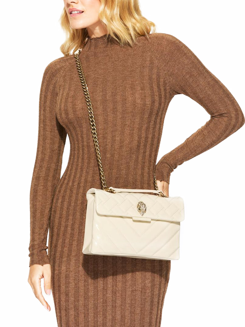 Borsa Leather Kensington KURT GEIGER Donna - Beige