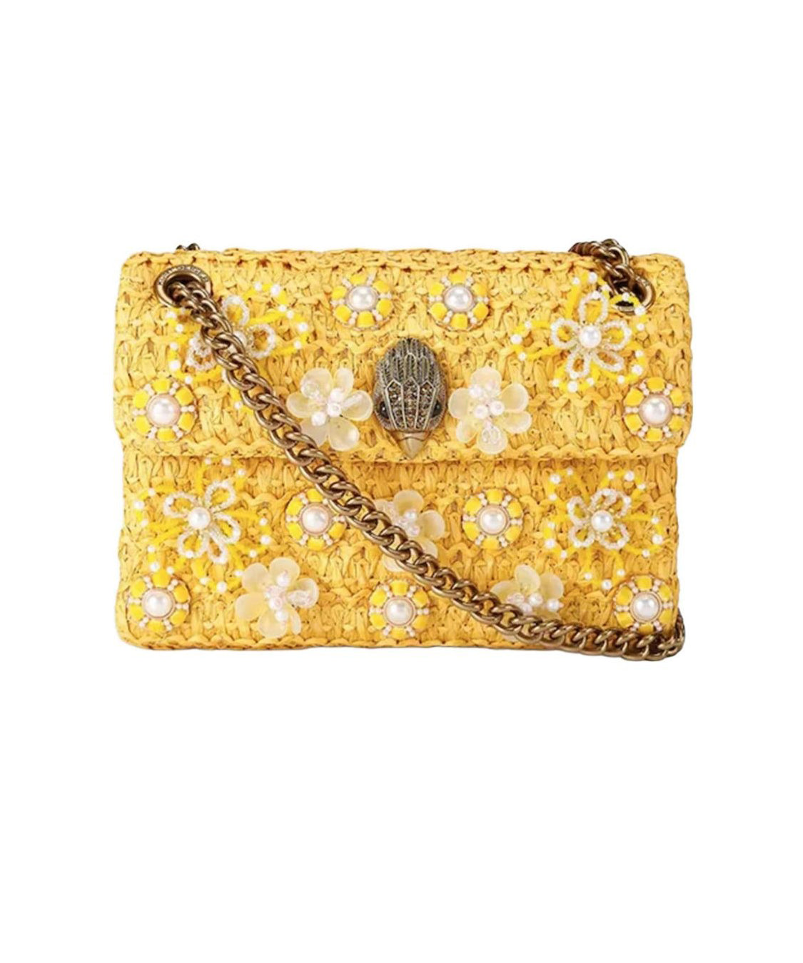Borsa Raffia Mini Kensington KURT GEIGER Donna - Giallo