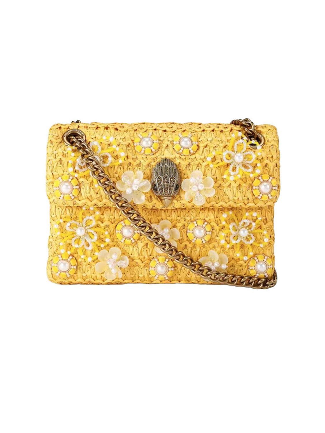 Borsa Raffia Mini Kensington KURT GEIGER Donna - Giallo