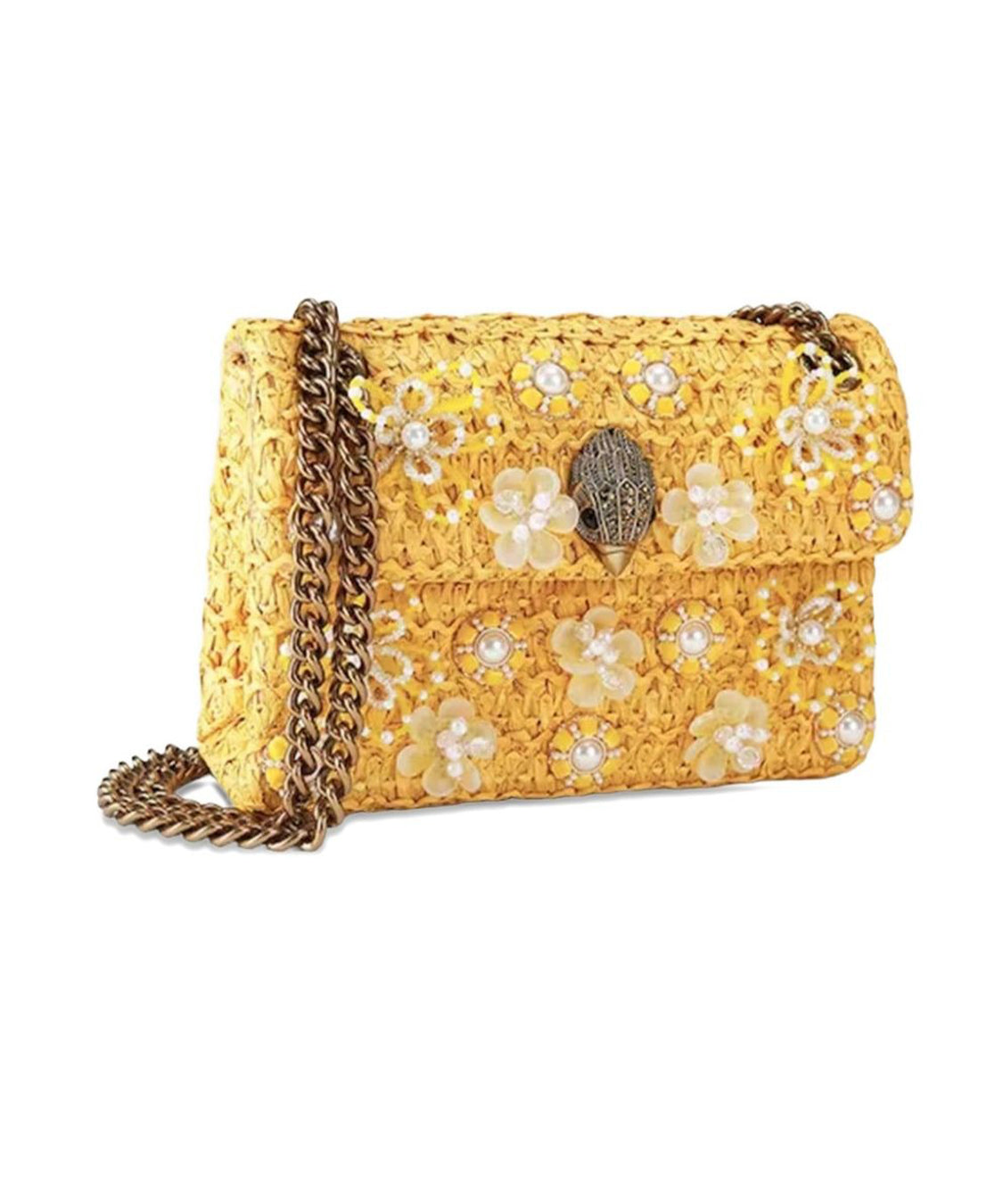 Borsa Raffia Mini Kensington KURT GEIGER Donna - Giallo