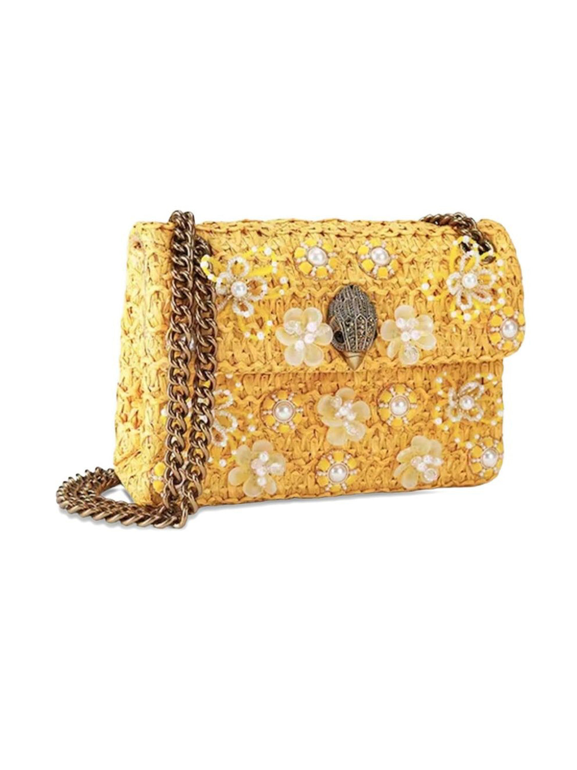 Borsa Raffia Mini Kensington KURT GEIGER Donna - Giallo