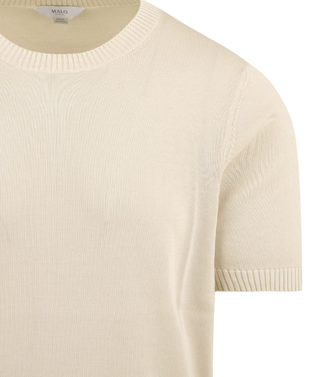 Maglia girocollo manica corta rasata MALO Uomo - Beige