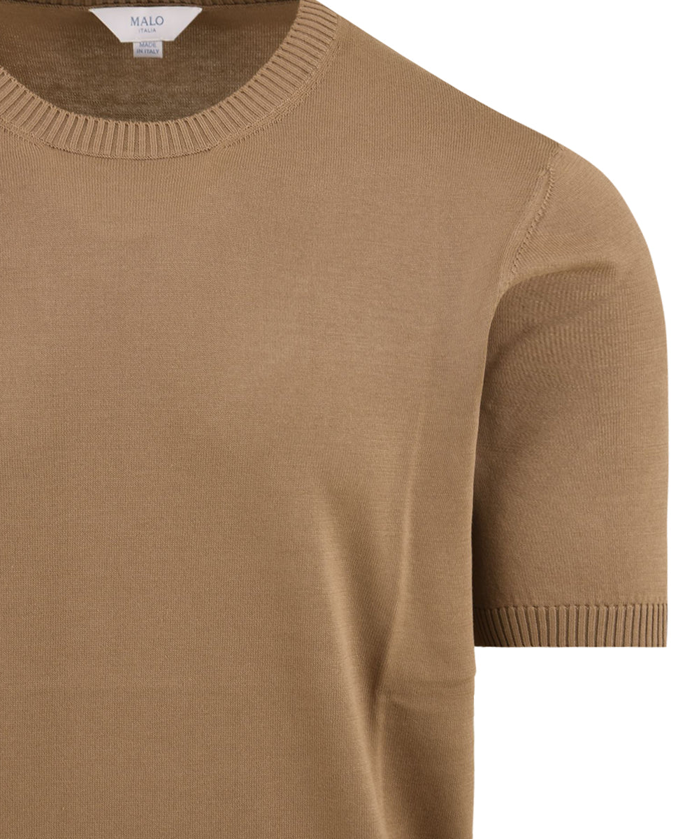 Maglia girocollo manica corta rasata MALO Uomo - Marrone