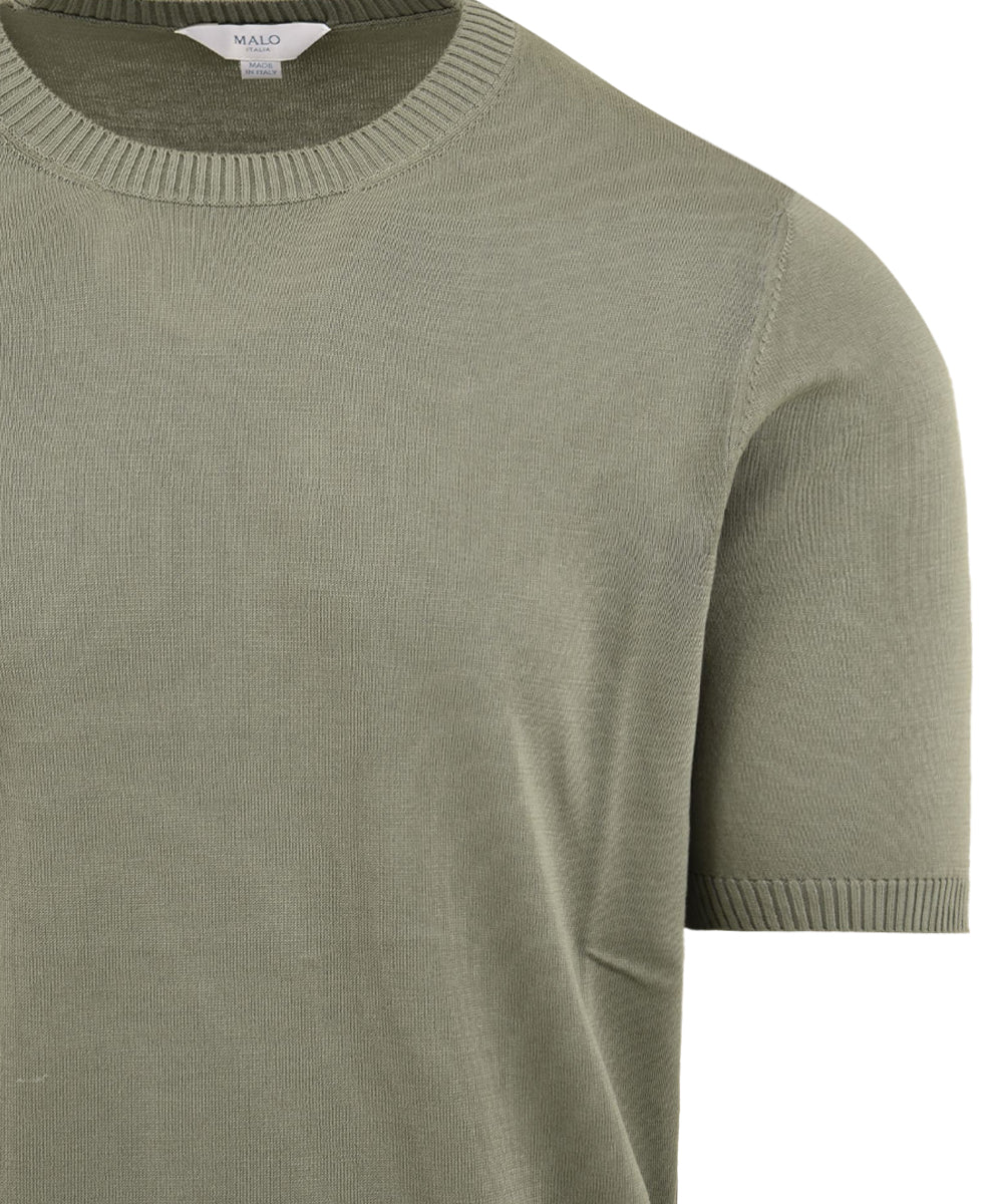 Maglia girocollo manica corta rasata MALO Uomo - Verde