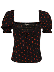 Top Letizia MAR DE MARGARITAS Donna - Nero