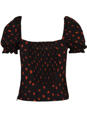 Top Letizia MAR DE MARGARITAS Donna - Nero