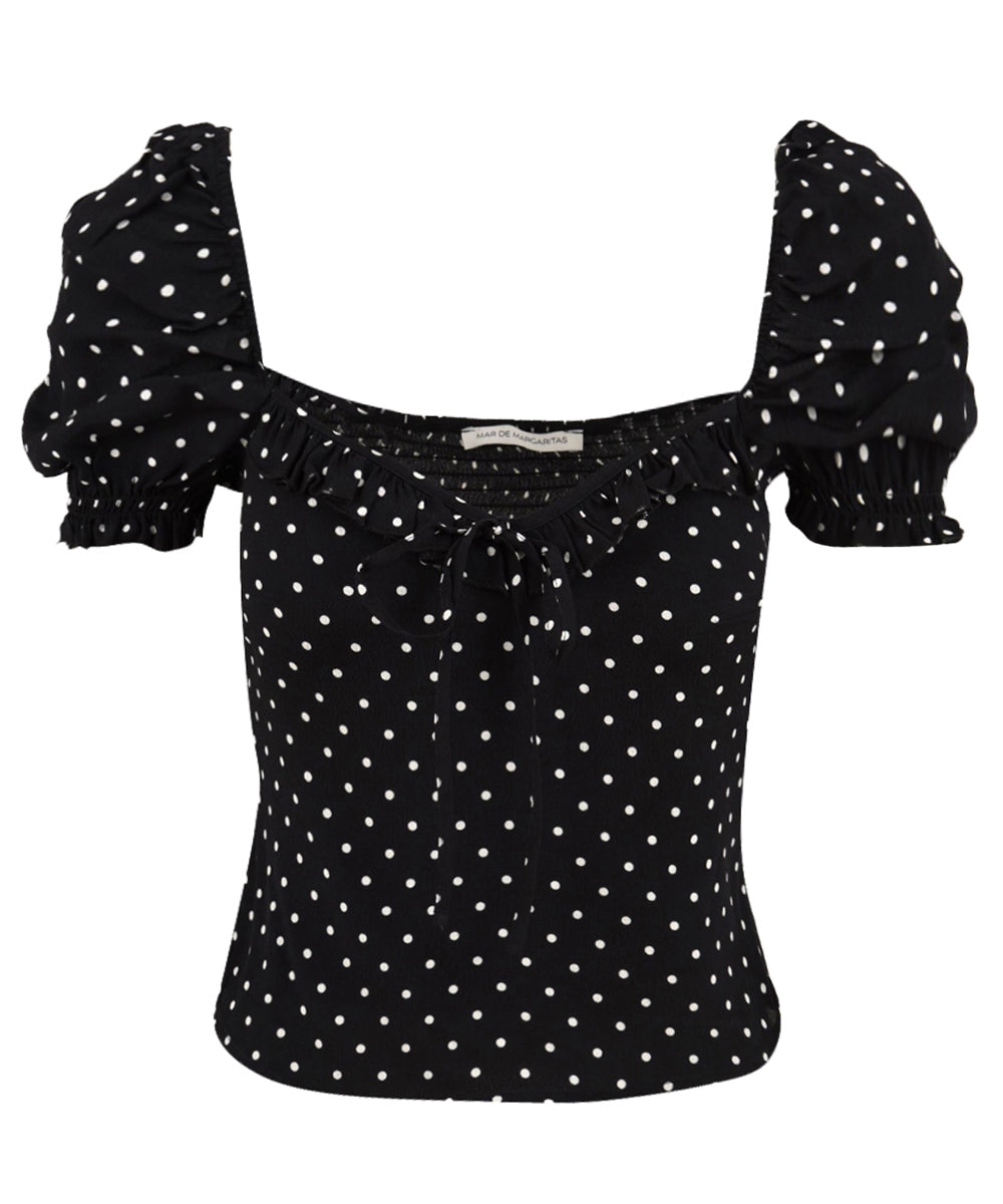 Top Letizia MAR DE MARGARITAS Donna - Nero